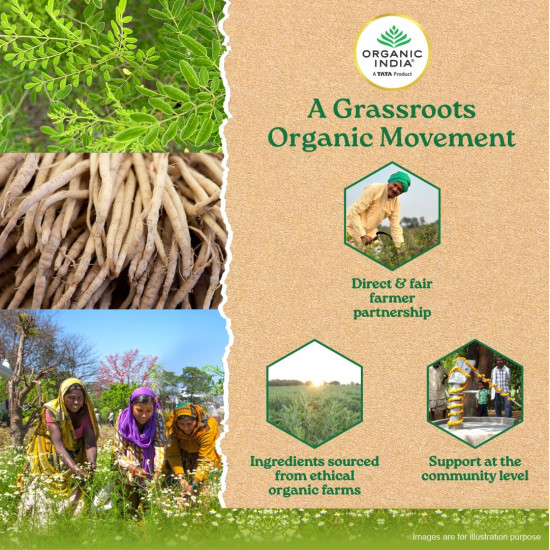 A TATA Product - Organic India Osteoseal 60 Capsule - Bio-available Calcium, Phosphorus & Amino Acids, Helps Increase Bone Mineral Density, Healthy Bone & Teeth GMP & NPOP Certified Organic