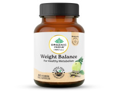 A TATA Product - Organic India Weight Balance - 60 Veg Capsules, Naturally Promotes Healthy Metabolism & Reduces Fatigue, Contains Antioxidants For Better Immunity, GMP & NPOP Certified Organic