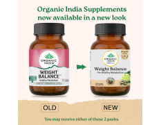 A TATA Product - Organic India Weight Balance - 60 Veg Capsules, Naturally Promotes Healthy Metabolism & Reduces Fatigue, Contains Antioxidants For Better Immunity, GMP & NPOP Certified Organic