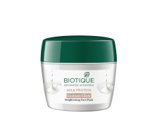Biotique Milk Protein Instant Glow Brightening Face Pack For All Skin Types, 175gm