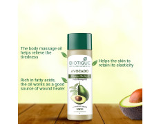 Biotique Cado Stress Relief Avocado Stress Relief Body Massage Oil | Heals and Hydrates dry skin | 100% Botanical Extracts | Suitable for All Skin Types | 200ml