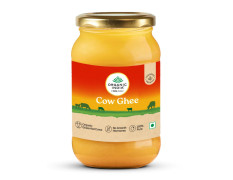 A TATA Product - Organic India Pure Cow Ghee, 500ml, Lab Tested on 600+ Parameters, Certified Organic, Glass Bottle, Sourced from Organically Fed Cows, Authentic Taste, Rich in Healthy Fat