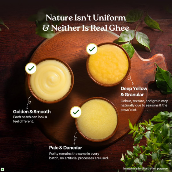 A TATA Product - Organic India Pure Cow Ghee, 500ml, Lab Tested on 600+ Parameters, Certified Organic, Glass Bottle, Sourced from Organically Fed Cows, Authentic Taste, Rich in Healthy Fat