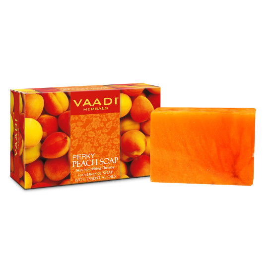 Vaadi Herbals Perky Peach Soap with Almond Oil, 75g