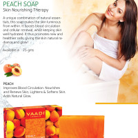 Vaadi Herbals Perky Peach Soap with Almond Oil, 75g