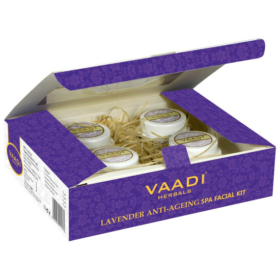 Vaadi Herbals Lavender Anti Ageing Spa Facial Kit with Rosemary Extract, 70g