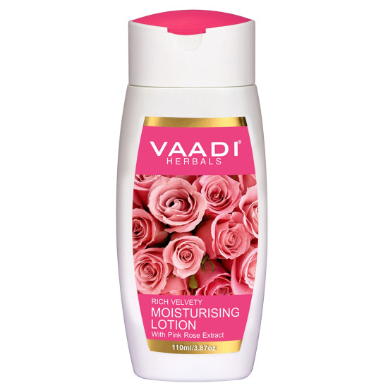 Vaadi Herbals Moisturising Lotion with Pink Rose Extract, 110ml