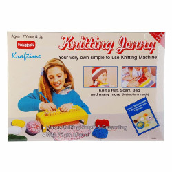 Funskool Handycrafts - Knitting Jenny ,Weaving and Knitting Machine , Make scraves, shawls, bags, mufflers , 7 years +