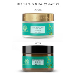 Forest Essentials Light Hydrating Facial Gel Pure Aloe Vera Natural Gel Moisturizer, Cooling & Soothing Aloe Vera Gel For Acne-Prone, Oily, Combination & Sensitive Skin For Unisex, 50g