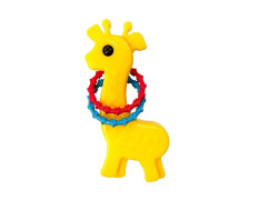 Funskool Giggles, Baby Giraffe Rattle , Colourful Animal rattle for New born baby, Stimulates Senses,Rattling sound, 6 months & above, Infant Toys