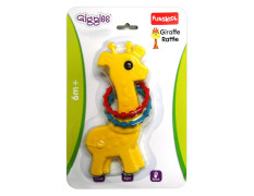 Funskool Giggles, Baby Giraffe Rattle , Colourful Animal rattle for New born baby, Stimulates Senses,Rattling sound, 6 months & above, Infant Toys