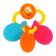 Giggles Funskool Giggles - Orange Teether, Teether for Babies to sooth their gums, Easy to Grasp and chew with rattle sounds, 3 months & above, Infant Toys