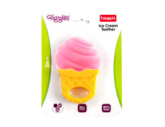 Giggles Funskool, Icecream Teether , Teether For Babies To Soothen Their Gums, Easy To Grasp,Hold And Chew, 3 Months & Above, Infant Toys