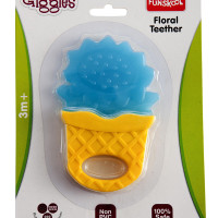 Giggles - Floral Teether , Teether for Babies to soothen their gums, Easy to Grasp,hold and chew, 3 months & above, Infant Toys