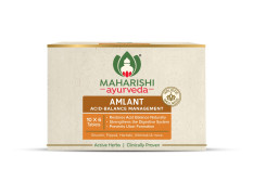 Maharishi Ayurveda Amlant For Acidity Heartburn Gas & Bloating, Strengthens Digestive System Helps in reducing Acidity Recurrence Quick Relief from Acidity Clinically Proven Enriched with Haritaki and other 14 other potent Herbs 60 Tablets Pack of 1