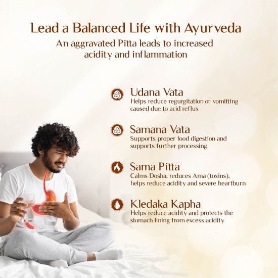 Maharishi Ayurveda Amlant For Acidity Heartburn Gas & Bloating, Strengthens Digestive System Helps in reducing Acidity Recurrence Quick Relief from Acidity Clinically Proven Enriched with Haritaki and other 14 other potent Herbs 60 Tablets Pack of 1