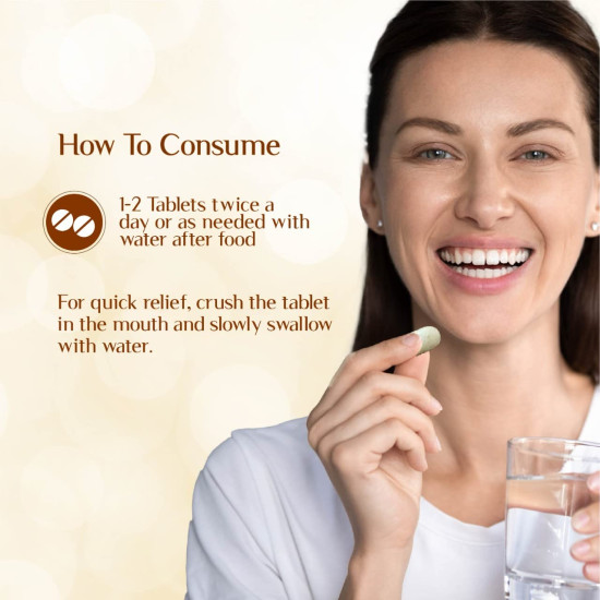 Maharishi Ayurveda Amlant For Acidity Heartburn Gas & Bloating, Strengthens Digestive System Helps in reducing Acidity Recurrence Quick Relief from Acidity Clinically Proven Enriched with Haritaki and other 14 other potent Herbs 60 Tablets Pack of 1