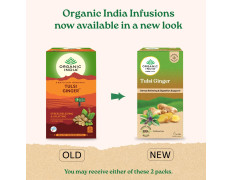 Organic India Infusion Tea Bags - Tulsi Ginger, 25 Bags
