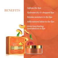 Khadi Natural Peach Lip Balm with Beeswax and Shea Butter | Natural Lip Balm for Soft & Hydrated Lips | Herbal Lip Balm for Chapped Lips | Free from Harsh Chemicals | Unisex Lip Balm | 5gm