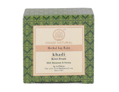 Khadi Natural Kiwi Fruit Lip Balm with Beeswax and Honey, 5g| Herbal Lip Balm for Soft Lips | Nourishing Lip Balm for Chapped Lips | Free From Harsh Chemicals | Unisex Formula