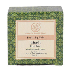 Khadi Natural Kiwi Fruit Lip Balm with Beeswax and Honey, 5g| Herbal Lip Balm for Soft Lips | Nourishing Lip Balm for Chapped Lips | Free From Harsh Chemicals | Unisex Formula