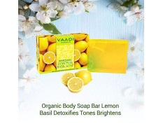 Vaadi Herbals Refreshing Lemon and Basil Soap, 3 x 75g