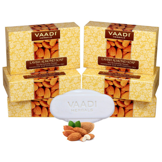 VAADI HERBALS Lavish Almond Soap, 75g x 6