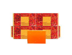 Vaadi Herbals Super Value Luxurious Saffron Skin Whitening Therapy Soap, 75g (Pack Of 6)