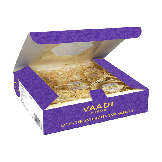 Vaadi Herbals Lavender Anti Ageing Spa Facial Kit with Rosemary Extract, 270g