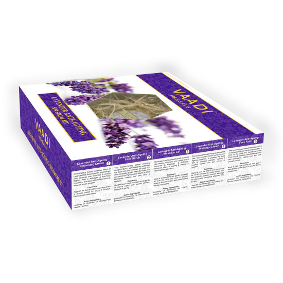 Vaadi Herbals Lavender Anti Ageing Spa Facial Kit with Rosemary Extract, 270g