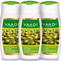 Vaadi Herbals Olive Conditioner with Avocado Extract, 3 x 110ml