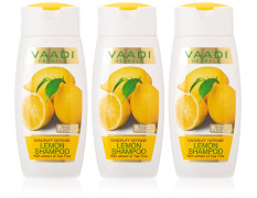 Vaadi Herbals Value Dandruff Defense Lemon Shampoo with Extract of Tea Tree, 3 x 110ml