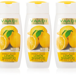 Vaadi Herbals Value Dandruff Defense Lemon Shampoo with Extract of Tea Tree, 3 x 110ml