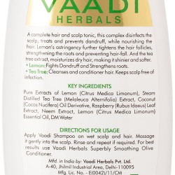 Vaadi Herbals Value Dandruff Defense Lemon Shampoo with Extract of Tea Tree, 3 x 110ml