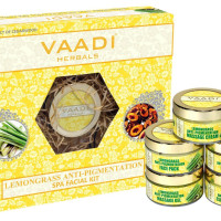 Vaadi Herbals Lemongrass Anti Pigmentation Spa Facial Kit With Cedarwood Extract, 270G