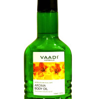 Vaadi Herbals Aromatherapy Body Oil, Lemongrass and Lily, 110ml