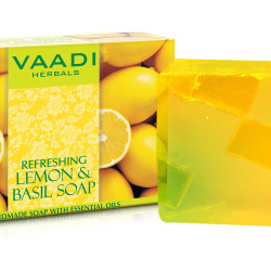 Vaadi Herbals Refreshing Lemon and Basil Soap, 75g