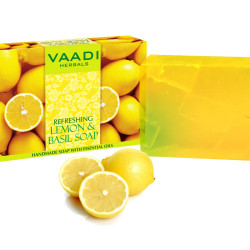Vaadi Herbals Refreshing Lemon and Basil Soap, 75g