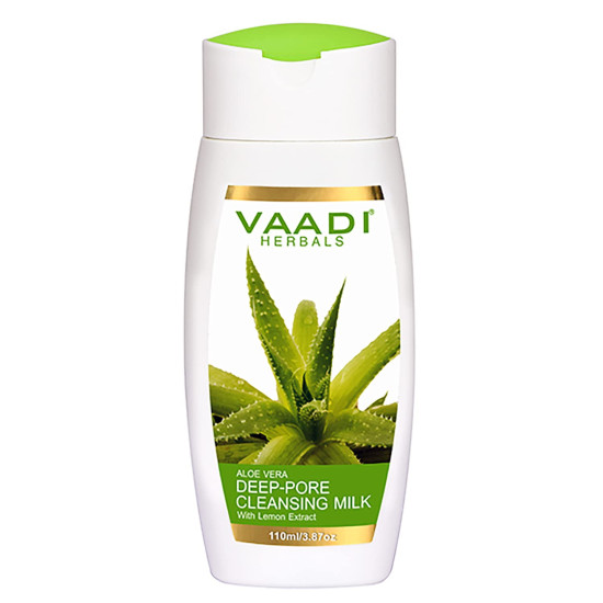 Vaadi Herbals Aloevera Deep Pore Cleansing Milk with Lemon Extract, 110ml