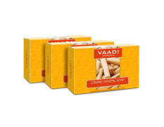 Vaadi Herbals Divine Sandal Soap with Saffron and Turmeric, 75g x 3