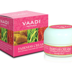 Vaadi Herbals Fairness Cream, Saffron, Aloe Vera and Turmeric Extracts, 30g
