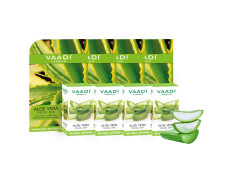 Vaadi Herbals Value Aloe Vera Facial Bars with Extract of Tea Tree, 25gm x 4