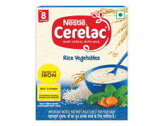Nestle Cerelac Baby Cereal with Milk , Rice Vegetables , From 8 to 24 Months ,Stage 2, Source of Iron & Protein , 300g