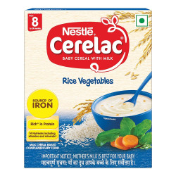 Nestle Cerelac Baby Cereal with Milk, Rice Vegetables - Iron & Protein Source