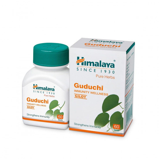 Himalaya Pure Herbs Guduchi Strengthens Immunity Wellness, Giloy, 60 Count