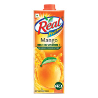 Real Mango Fruit Juice -1L | Rich in Vitamin C | No Added Preservatives, No Artificial Colors & Flavours | Goodness of Best fruits | Daily Dose of Fruit Nutrition | Tasty, Refreshing & Energising Drink