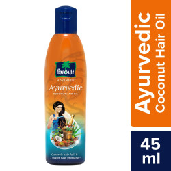 Parachute Advansed Ayurvedic Coconut Hair Oil with Neem, Amla, Bhringraj & 22 Natural Herbs | Reduces Dandruff, Thinning & prevents Hair fall | 45ml