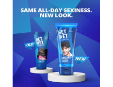 Set Wet Styling Hair Gel for Men - Casually Cool, 100gm | Medium Hold, High Shine | For Medium to Long Hair |No Alcohol, No Sulphate