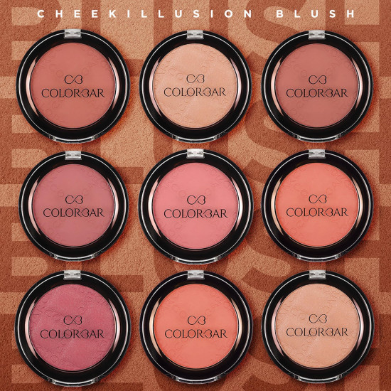 Colorbar Cheekillusion Blush, Coral Craving | Lightweight, silky texture | Highly-buildable and blendable | Powder blush| Suitable for all skin types