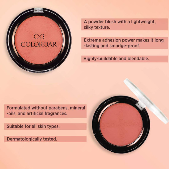 Colorbar Cheekillusion Blush, Bronzing Glaze | Lightweight, silky texture | Highly-buildable and blendable | Powder blush| Suitable for all skin types Colorbar Cheekillusion Blush, Bronzing Glaze | Lightweight, silky texture | Highly-buildable and blendable | Powder blush| Suitable for all skin types